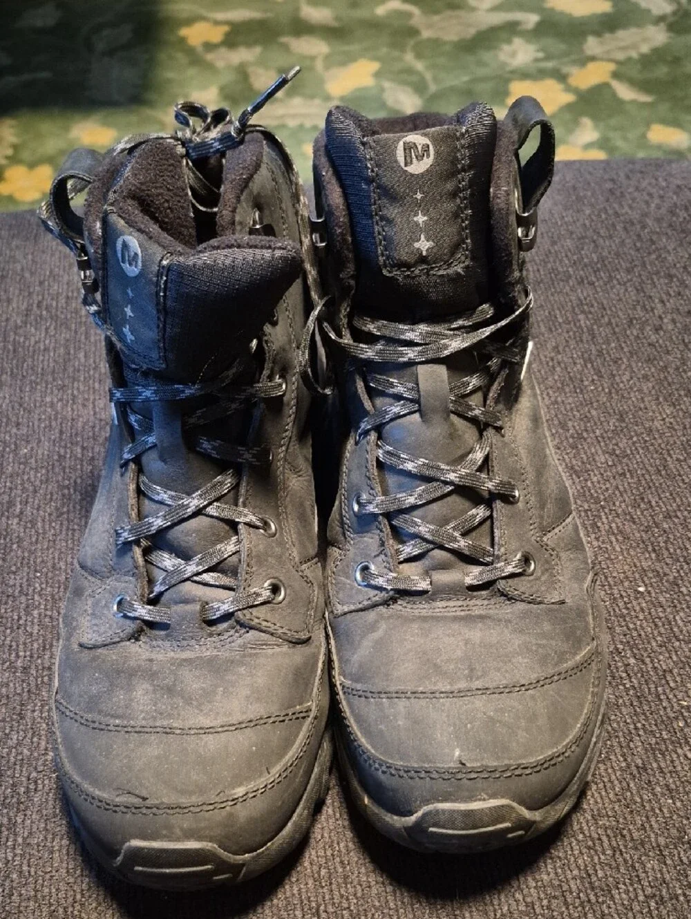 Merrell Men's Black Leather Hiking Boots